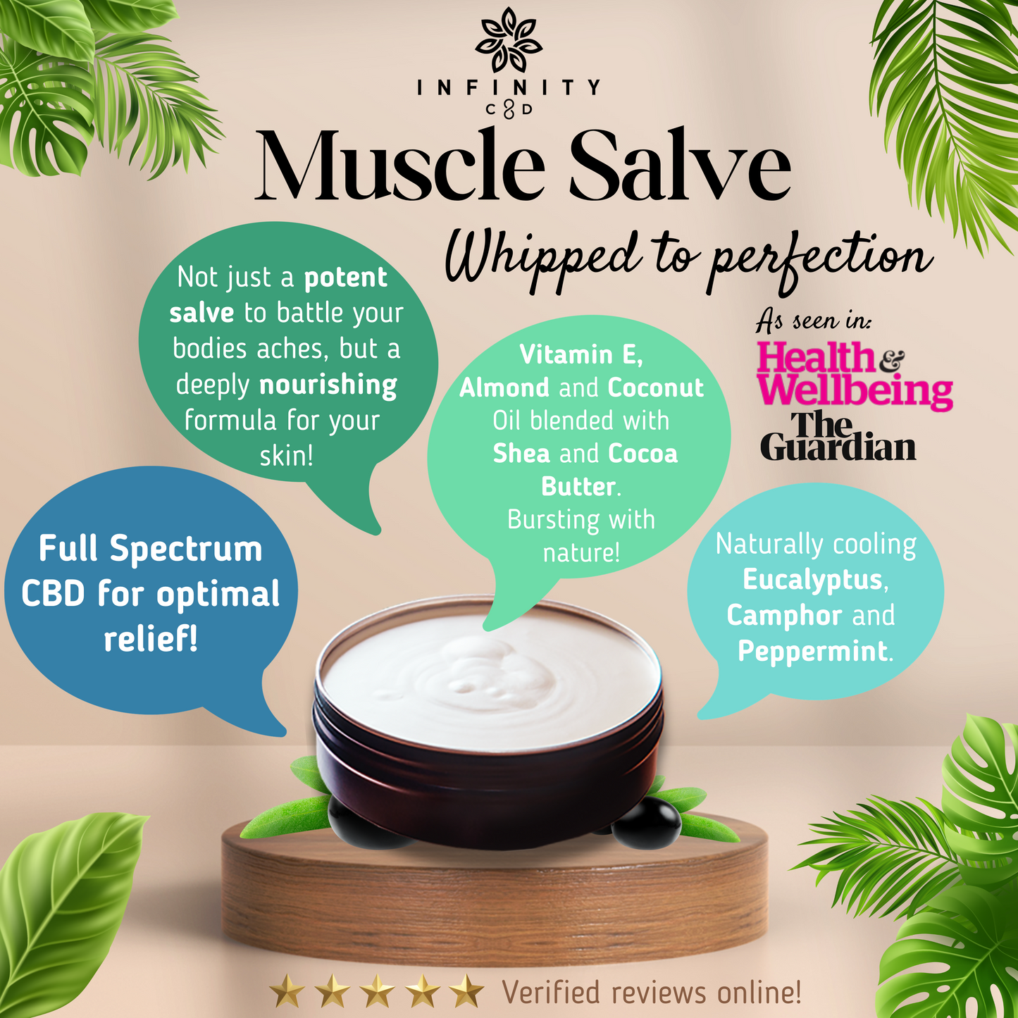 Infinity CBD Muscle Salve best CBD Balm online shop uk