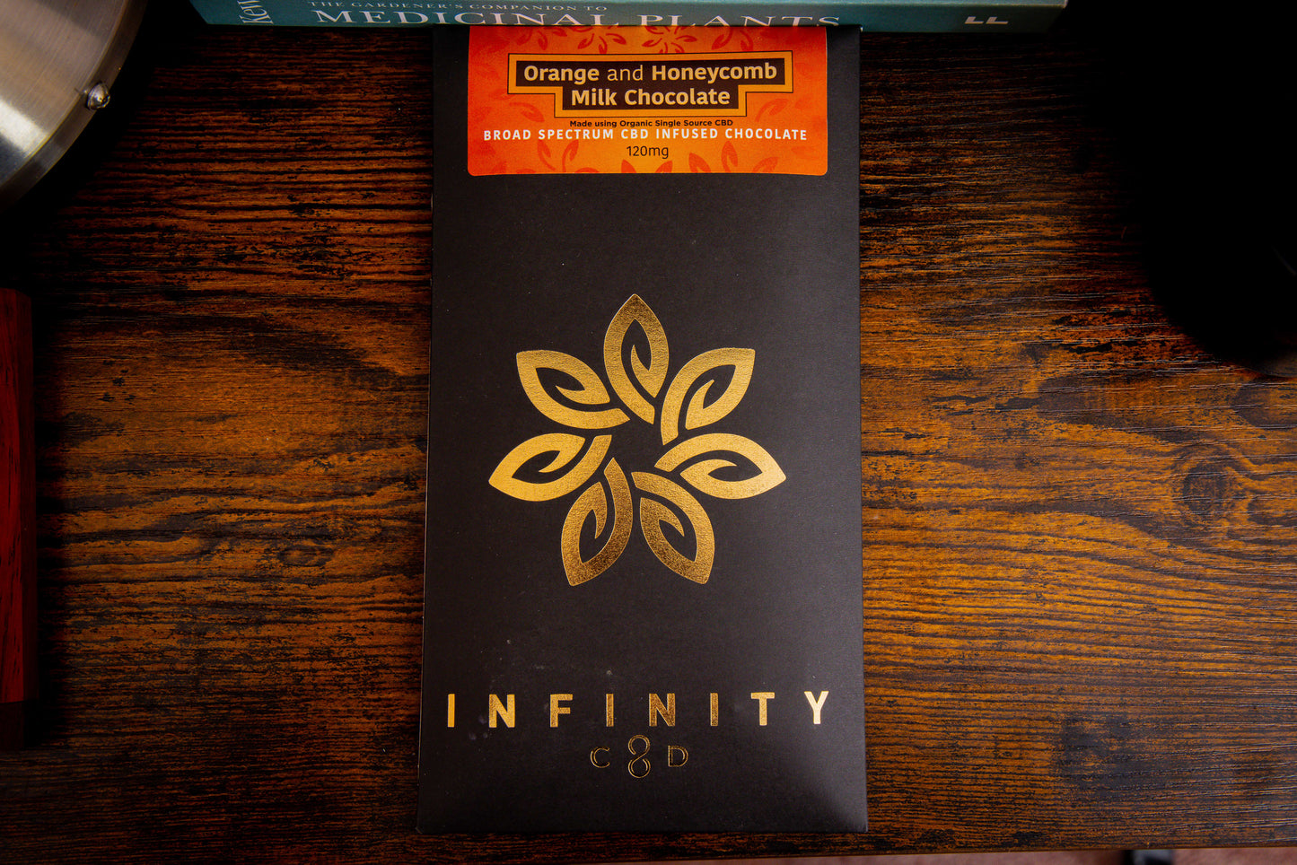 Award winning orange CBD Chocolate by Infinity CBD novel compliant CBD