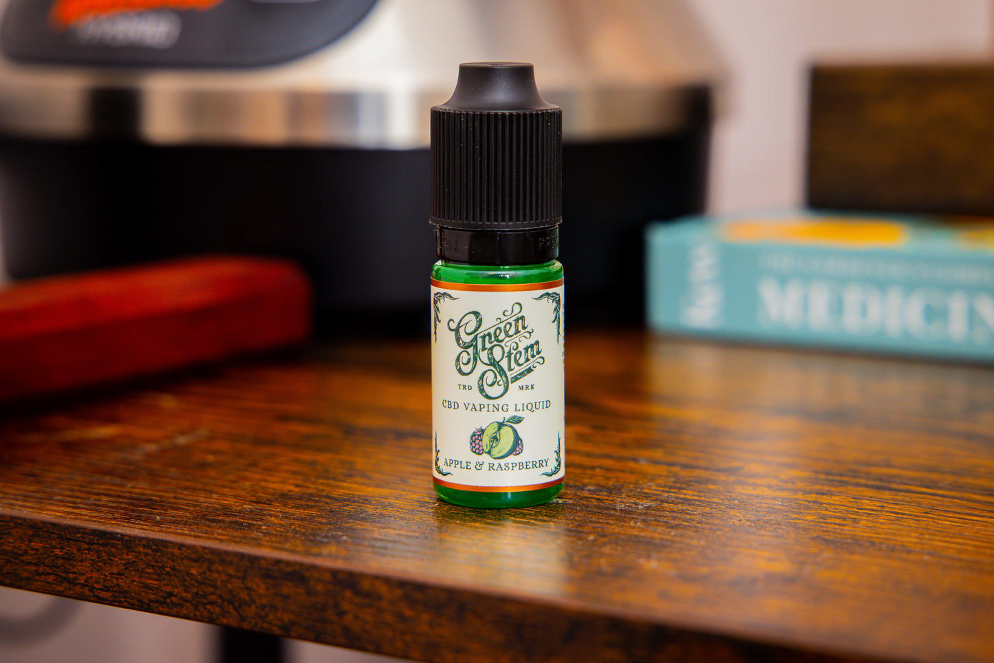 Apple and Raspberry CBD vape juice Green Stem CBD
