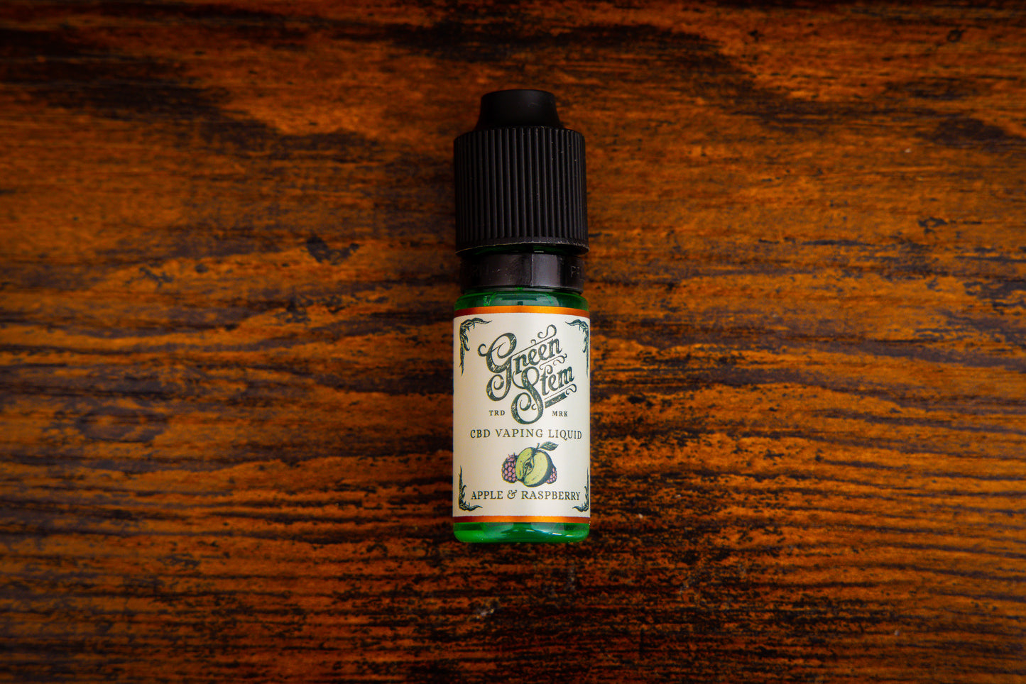 Apple and Raspberry CBD Vape juice Green Stem 