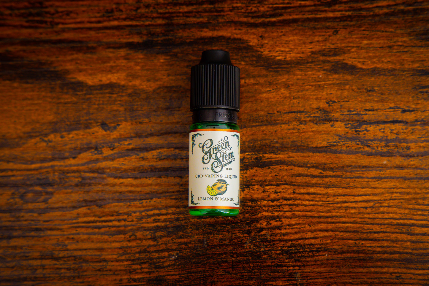 Lemon and Mango CBD Vape juice Green Stem