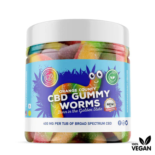 400mg CBD Gummy Worms by Orange County CBD 